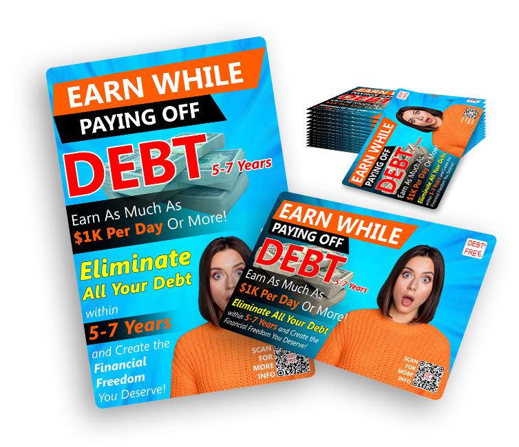 Affiliate marketing free flyers for United Financial Freedom by Debt-Free Made Eazy